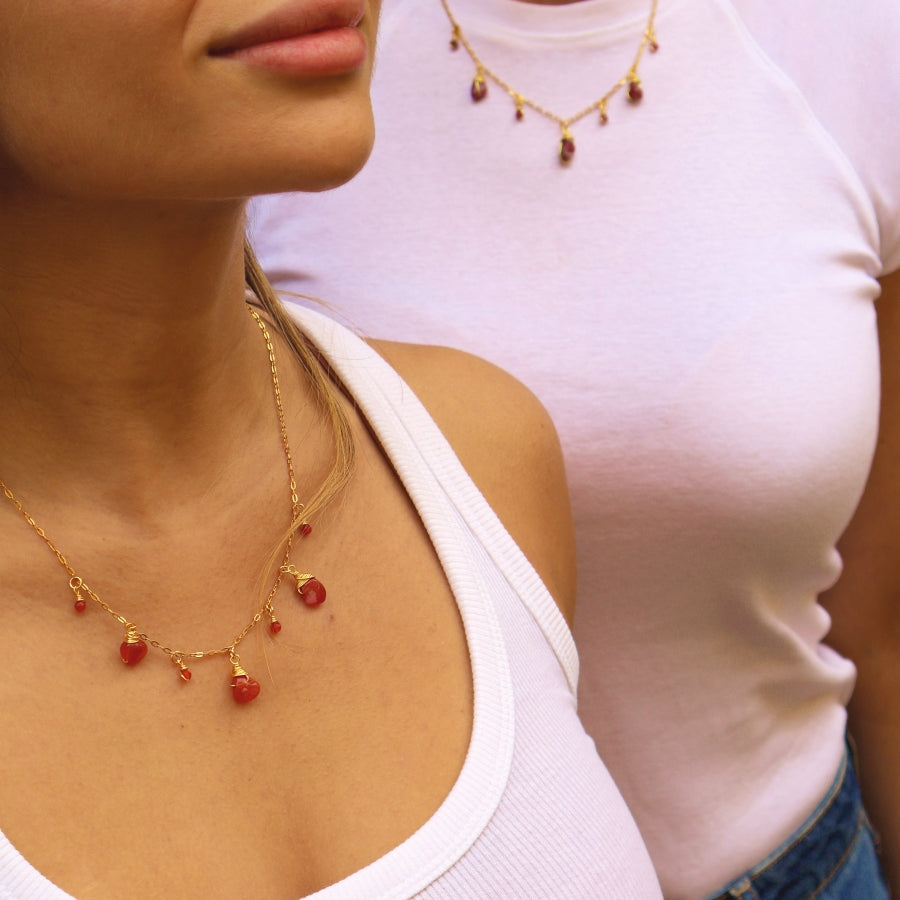 Necklace 7 Beads and Stones