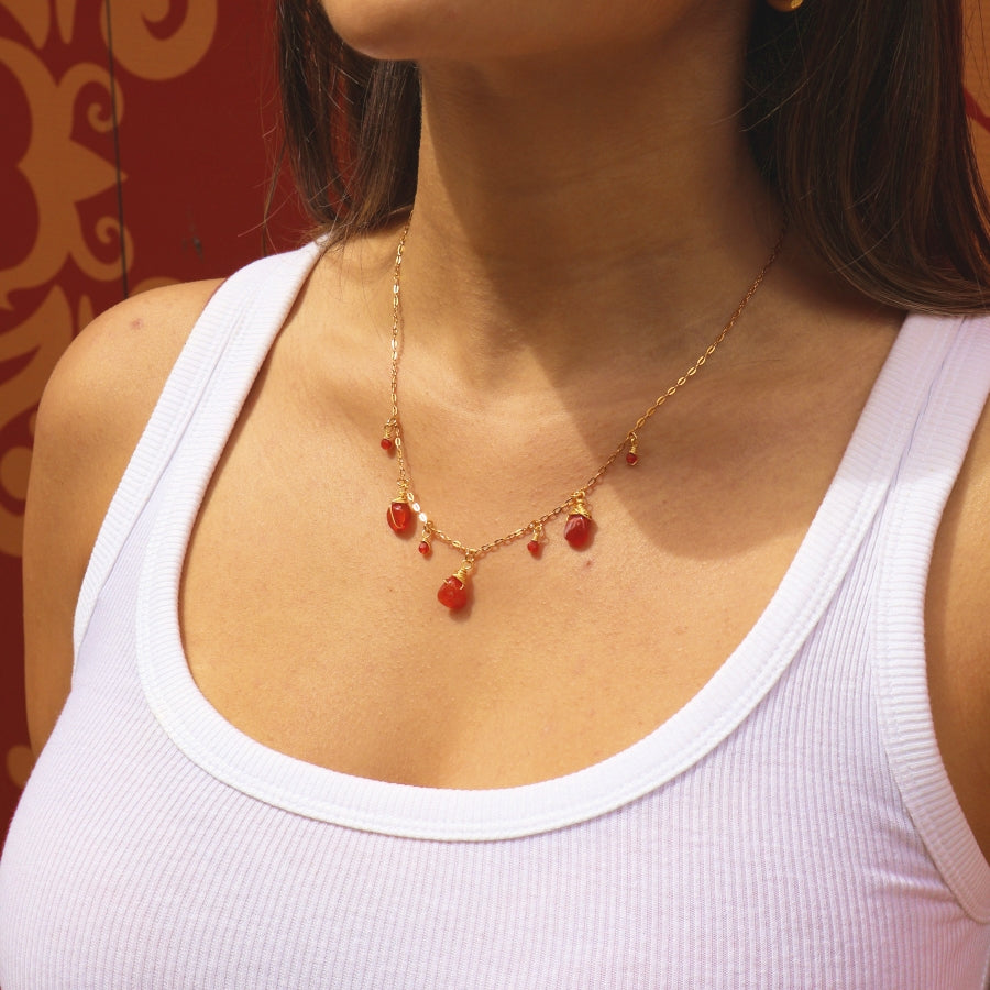 Necklace 7 Beads and Stones