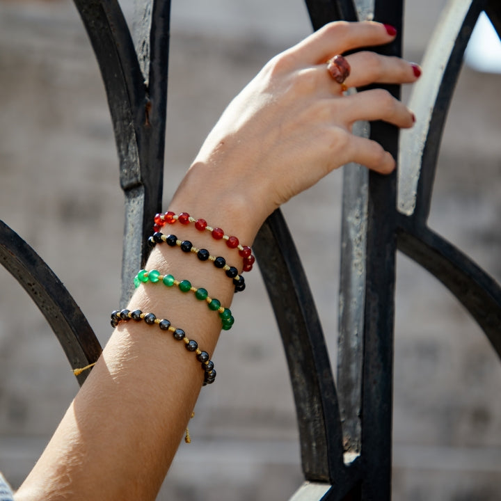 Bracelet Gold Thread Beads