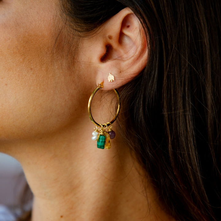 Earrings Hoops With Charms