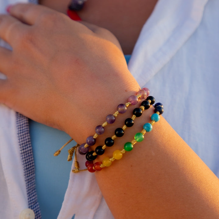 Bracelet Gold Thread Beads