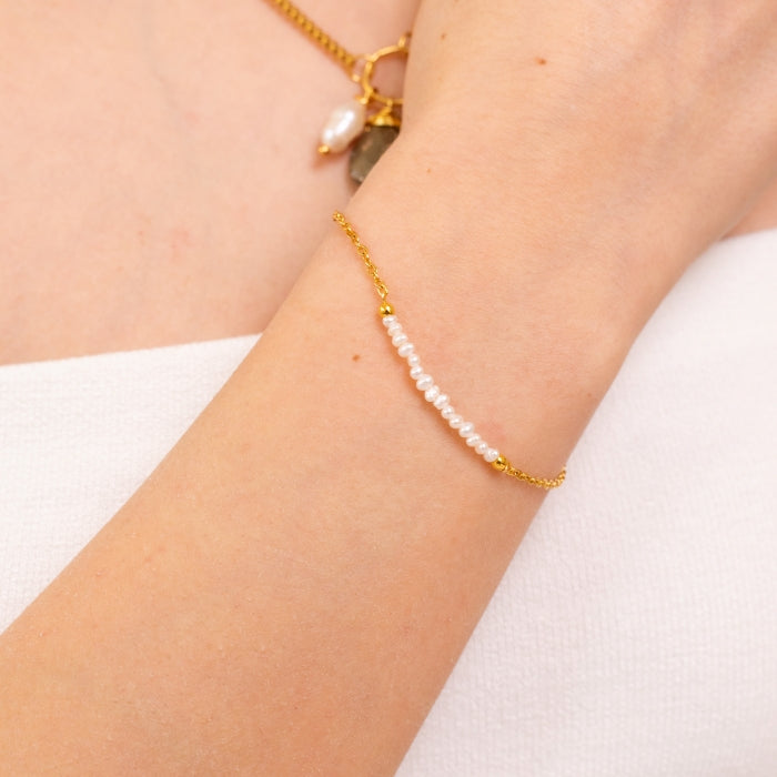 Bracelet Mini Beads in the Middle Natural Stones