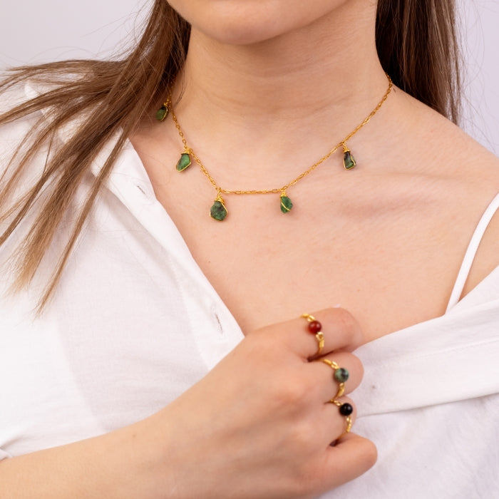 Necklace 5 Stone Raw