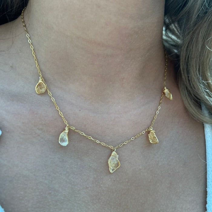Necklace 5 Stone Raw