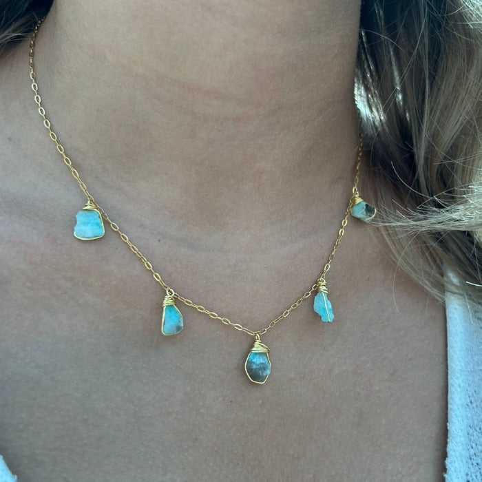 Necklace 5 Stone Raw
