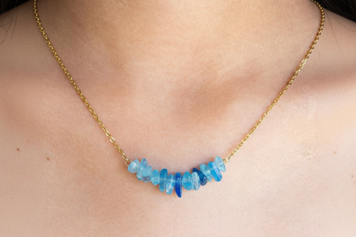 Necklace Chopped Natural Stones