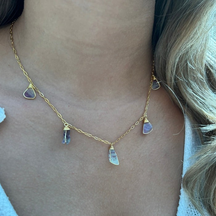 Necklace 5 Stone Raw
