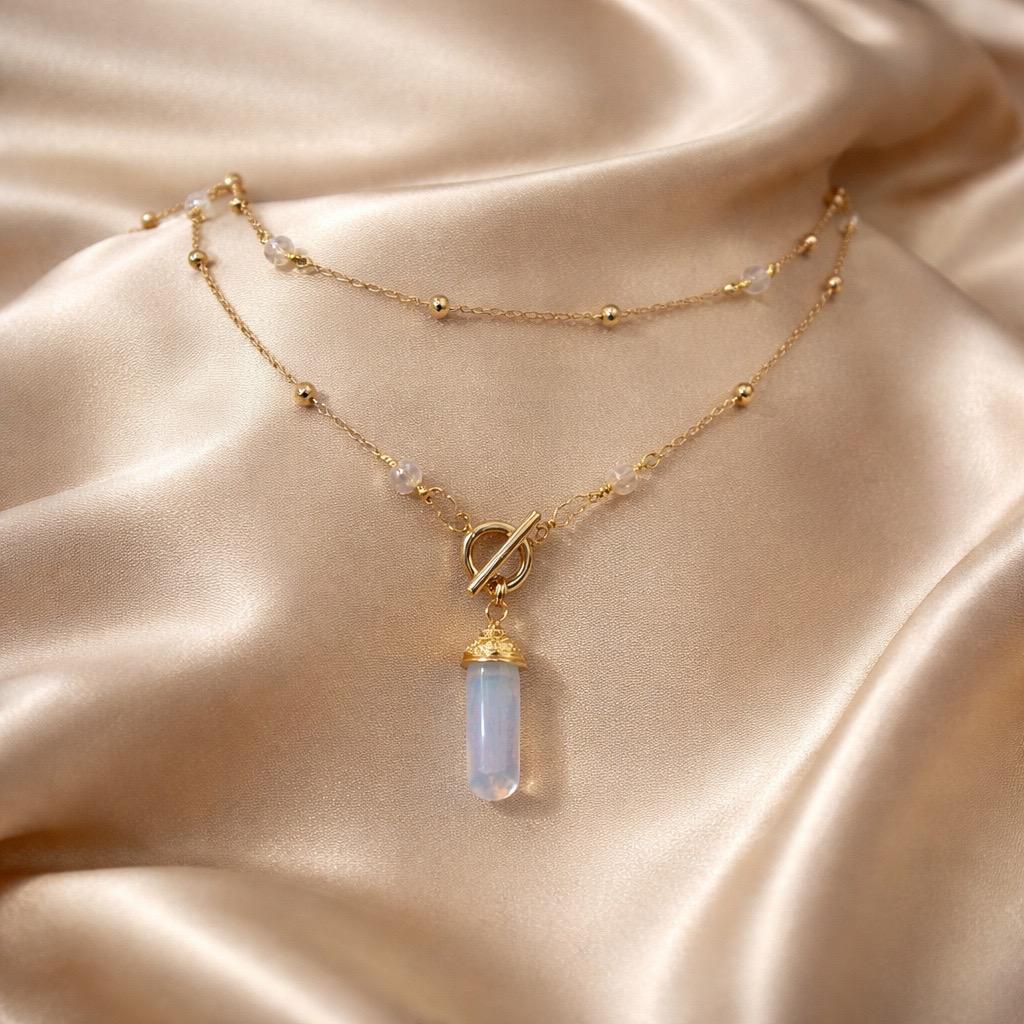 Necklace Long Sailor Beads with One Stone