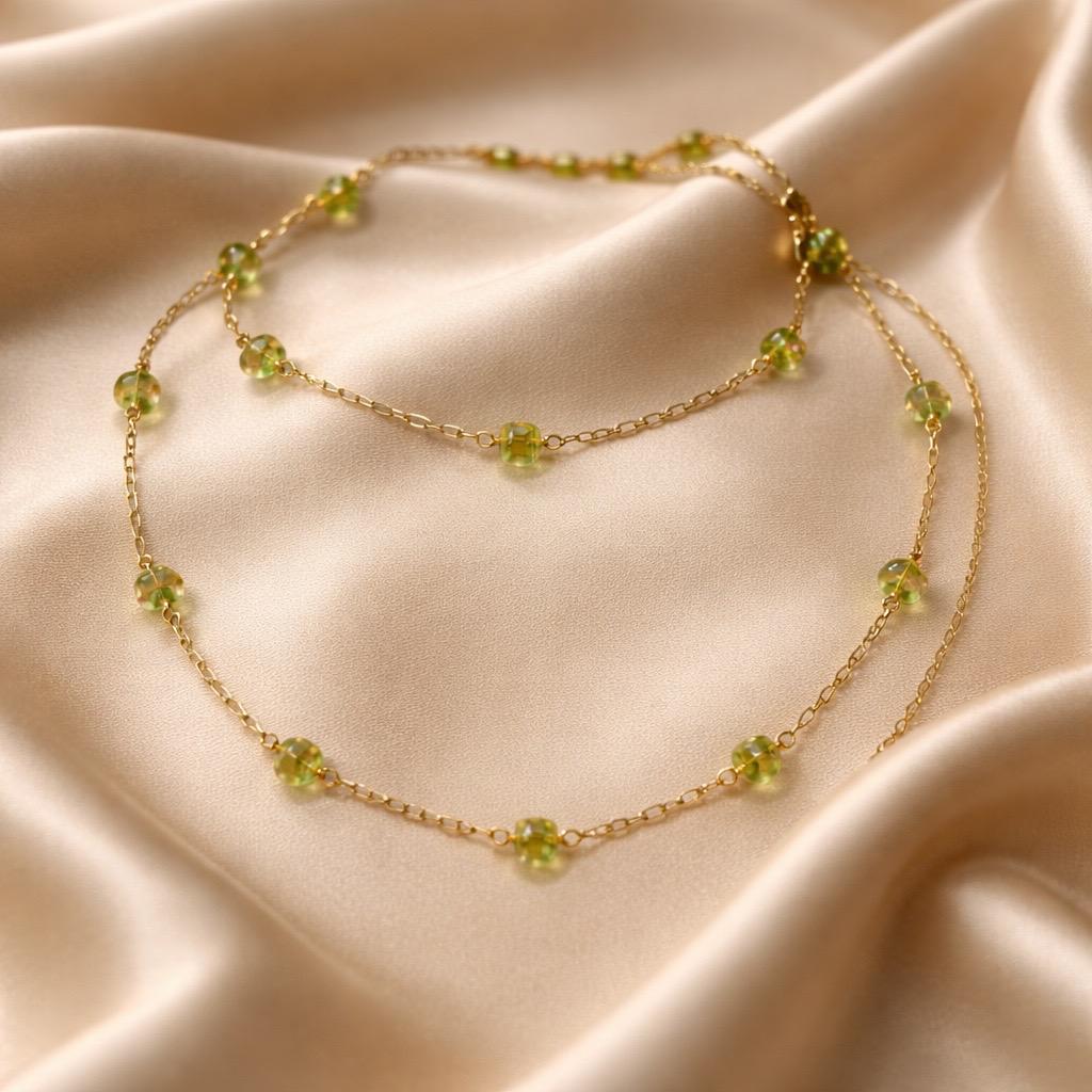Necklace Rosary with Chopped Stones