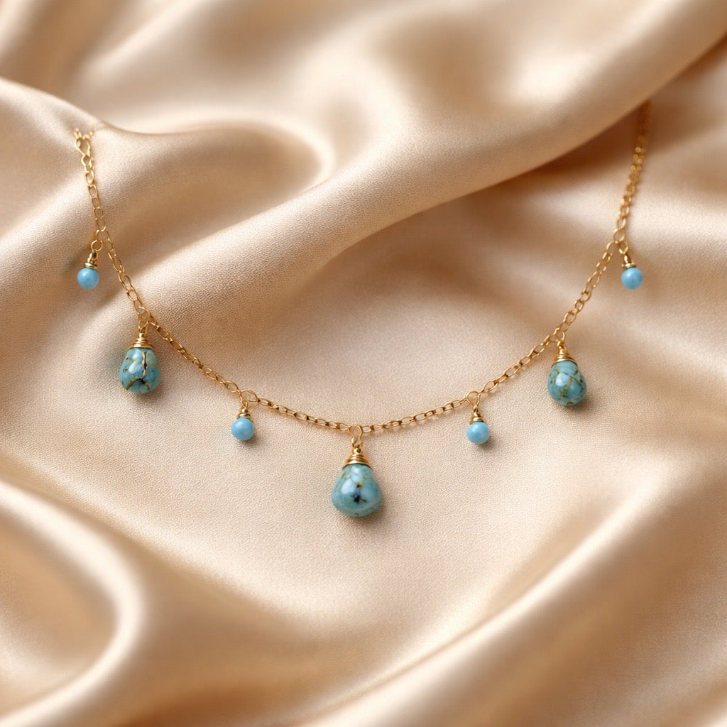 Necklace 7 Beads and Stones