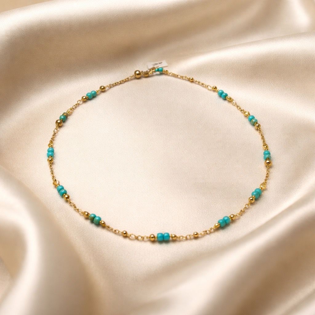 Anklets Beaded Stones Simple