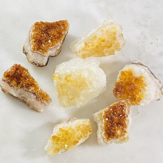 Tumbled Stone Raw Citrine Clusters