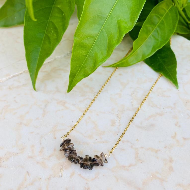 Necklace Chopped Natural Stones