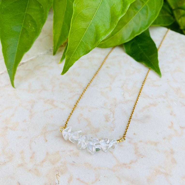 Necklace Chopped Natural Stones