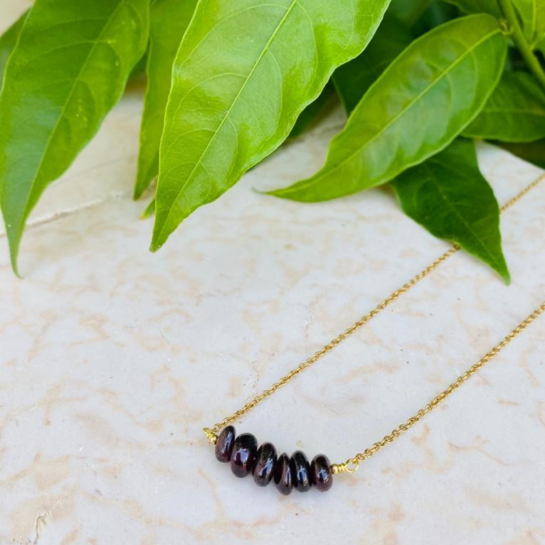 Necklace Chopped Natural Stones