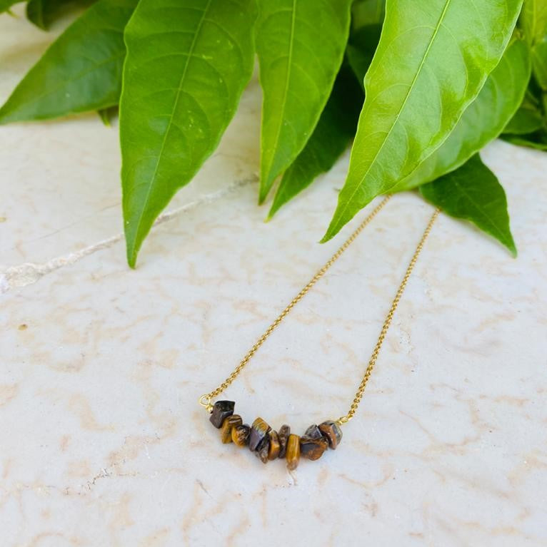 Necklace Chopped Natural Stones