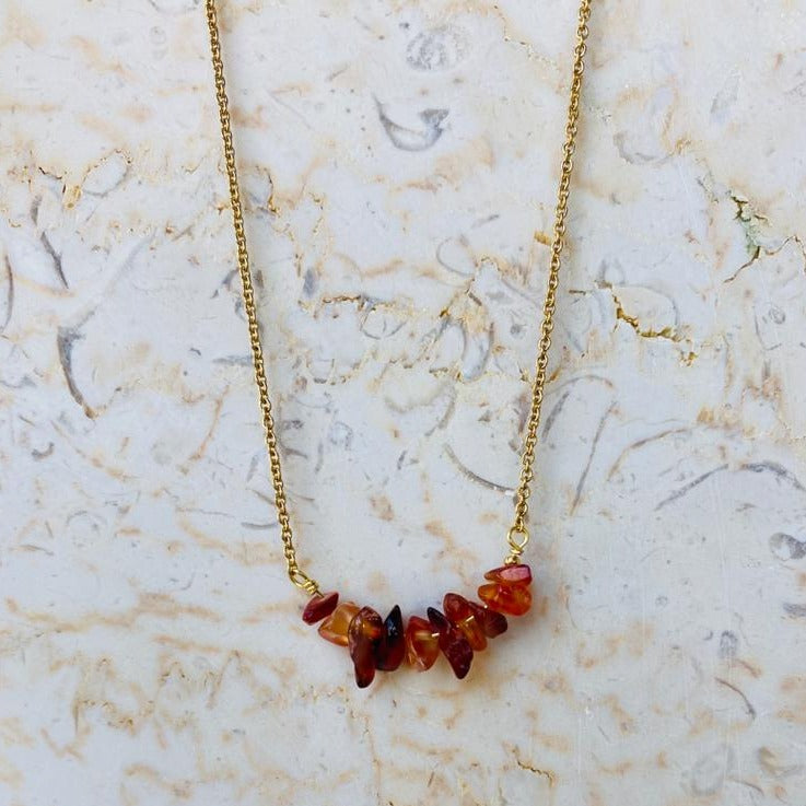Necklace Chopped Natural Stones