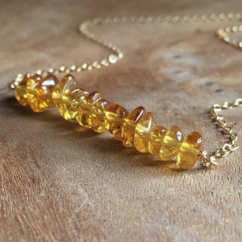 Necklace Chopped Natural Stones