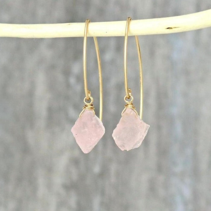 Earrings Hoops with Individual Stone