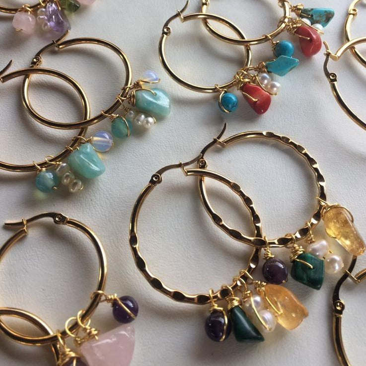 Earrings Hoops With Charms