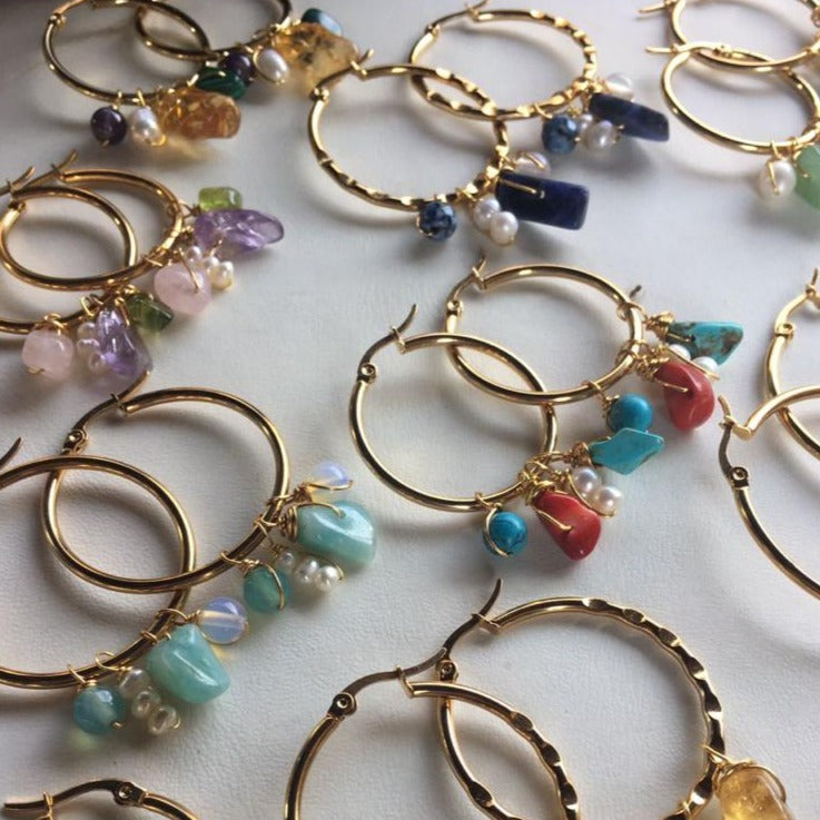 Earrings Hoops With Charms