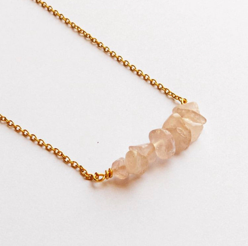 Necklace Chopped Natural Stones