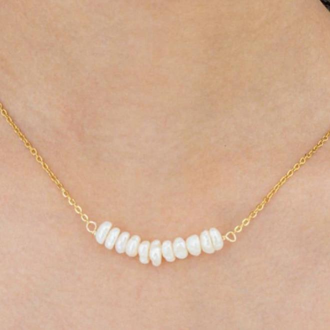 Necklace Chopped Natural Stones