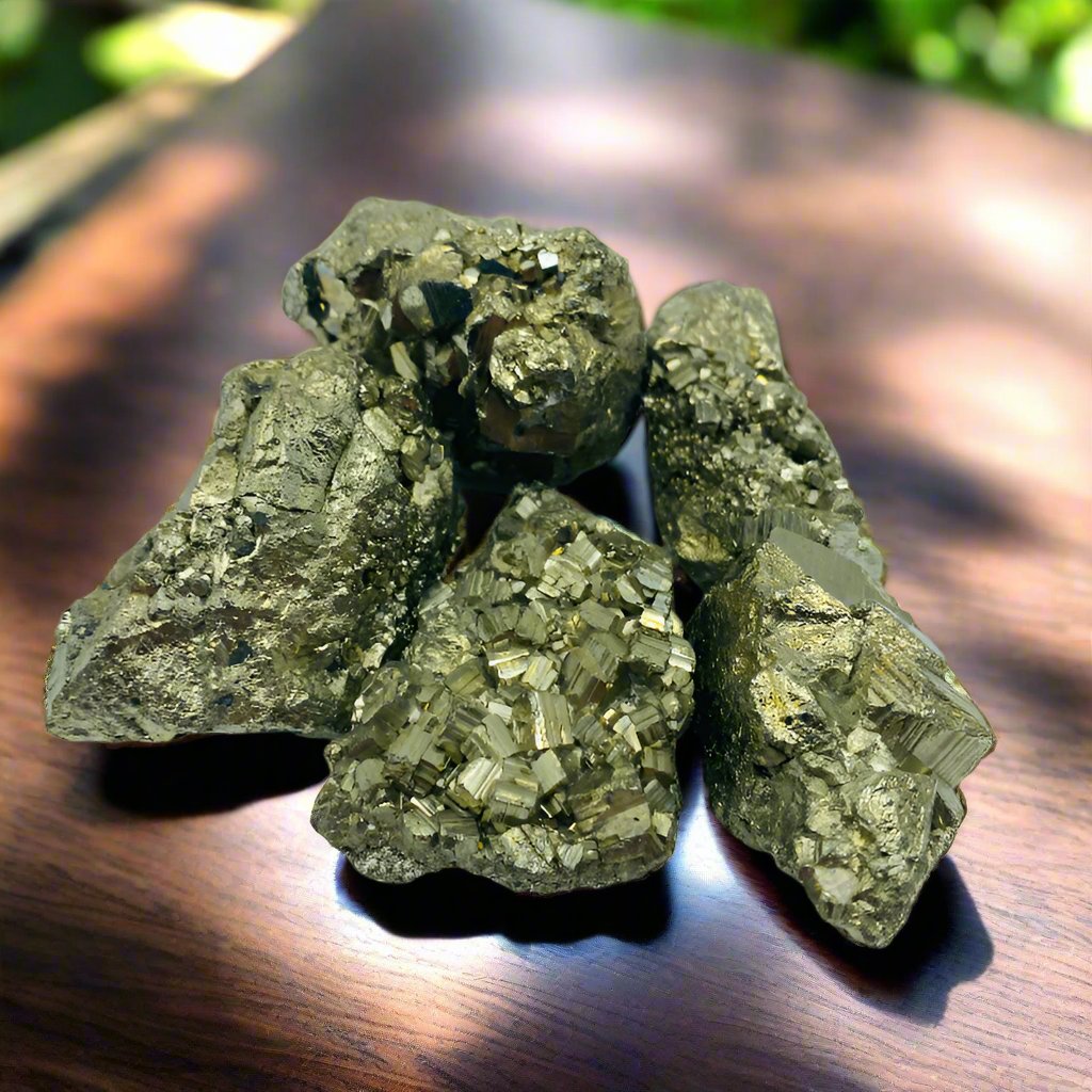 Tumbled Stone Raw Pyrite
