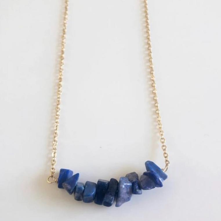 Necklace Chopped Natural Stones