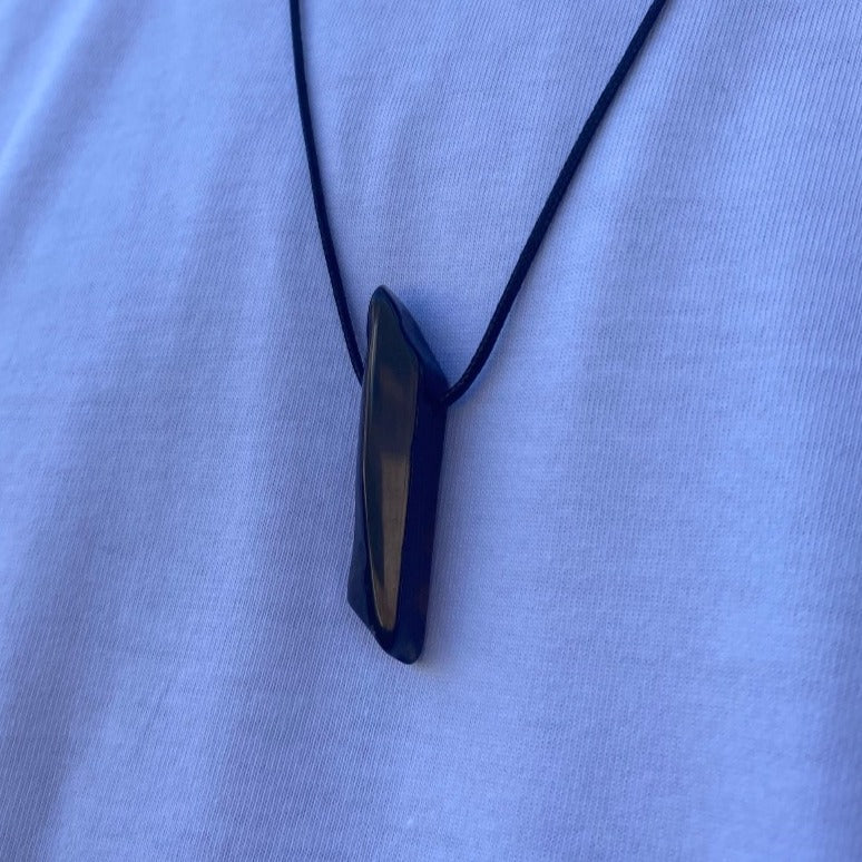 Necklace Leather Stick Stones