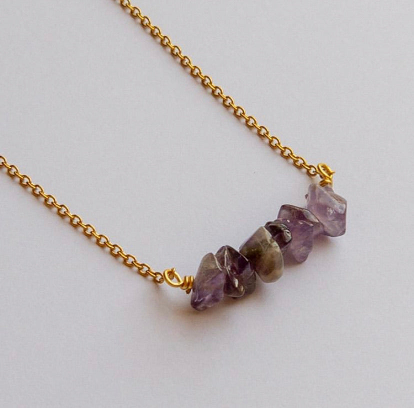 Necklace Chopped Natural Stones