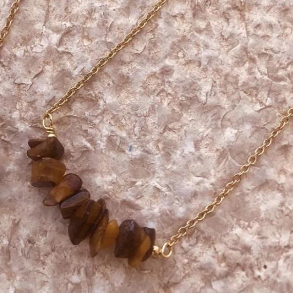 Necklace Chopped Natural Stones