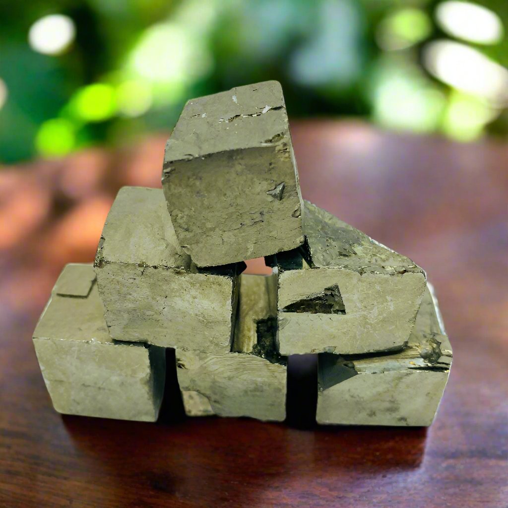 Tumbled Stone Raw Pyrite Cube