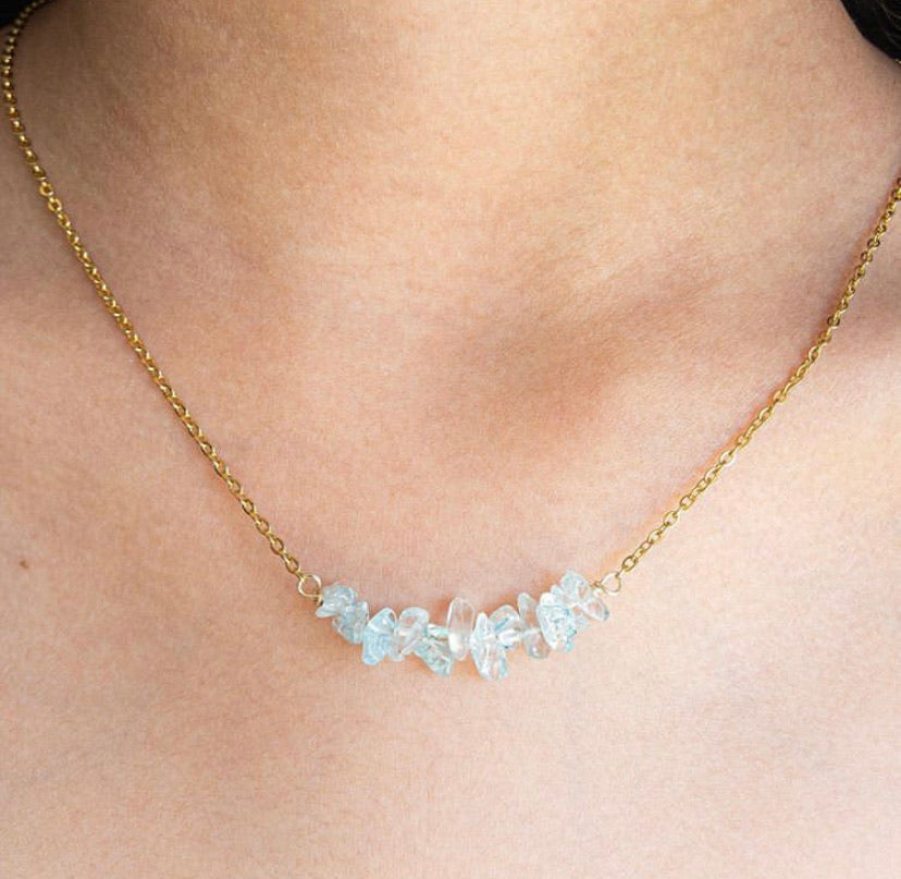 Necklace Chopped Natural Stones