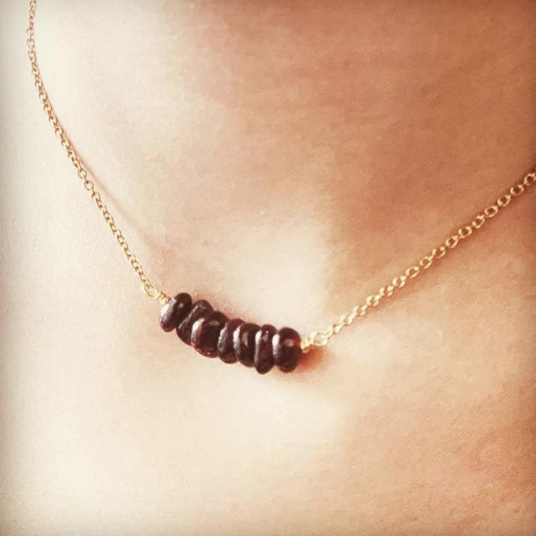 Necklace Chopped Natural Stones