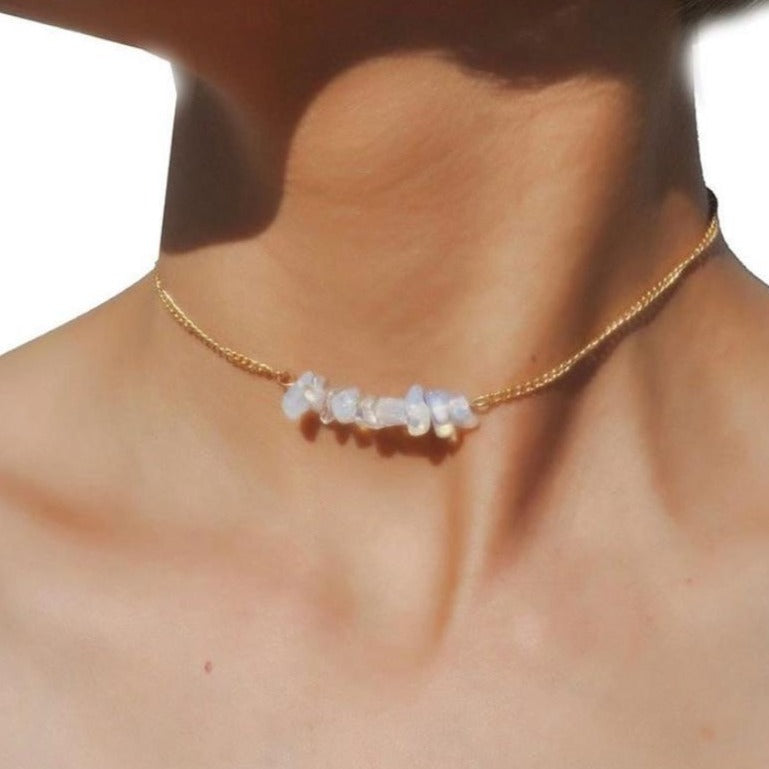 Necklace Chopped Natural Stones