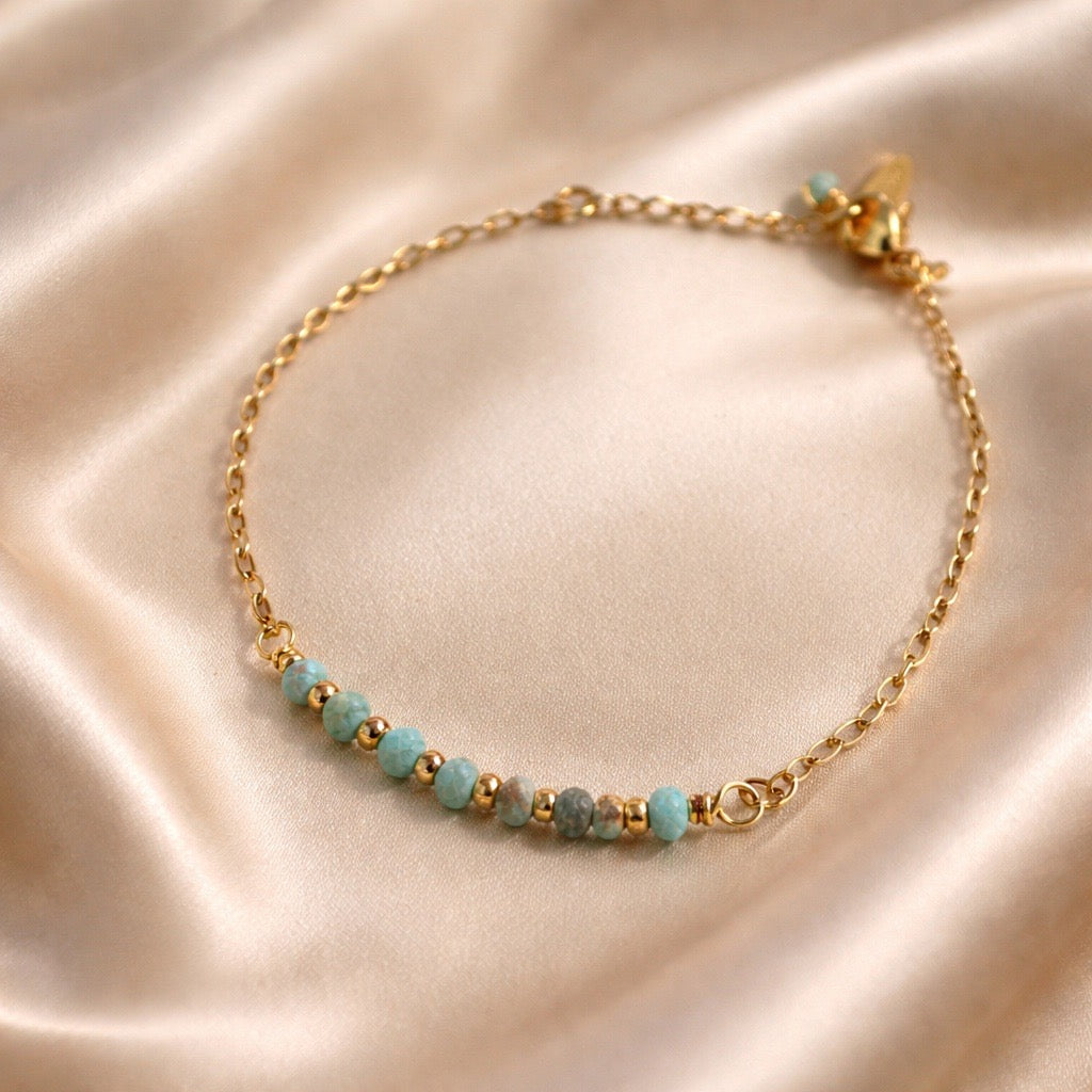 Bracelet Mini Beads in the Middle Natural Stones
