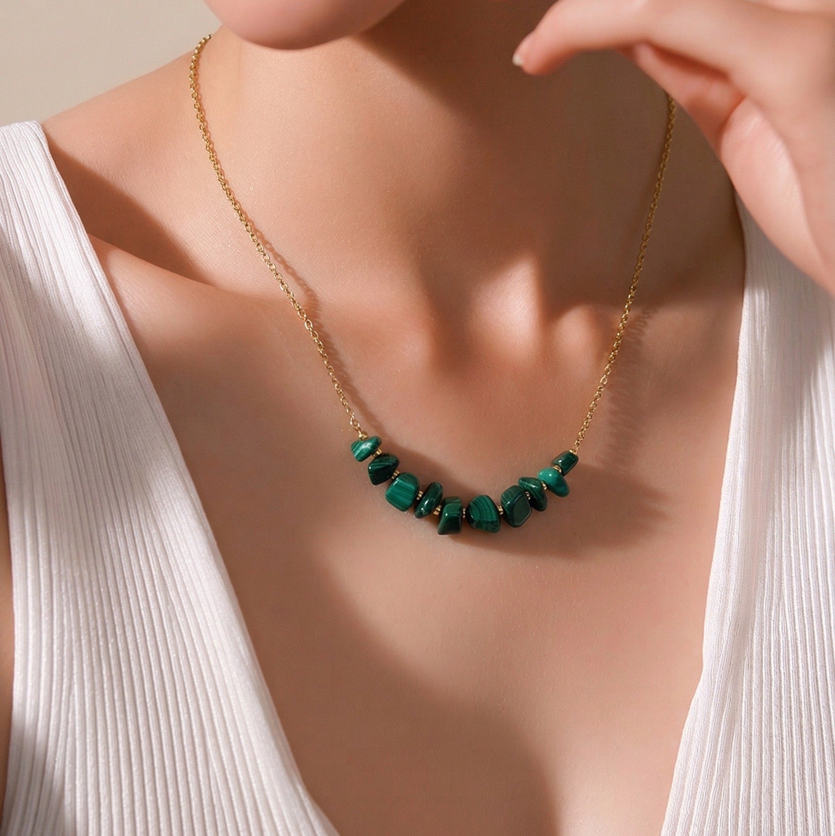 Necklace Chopped Natural Stones