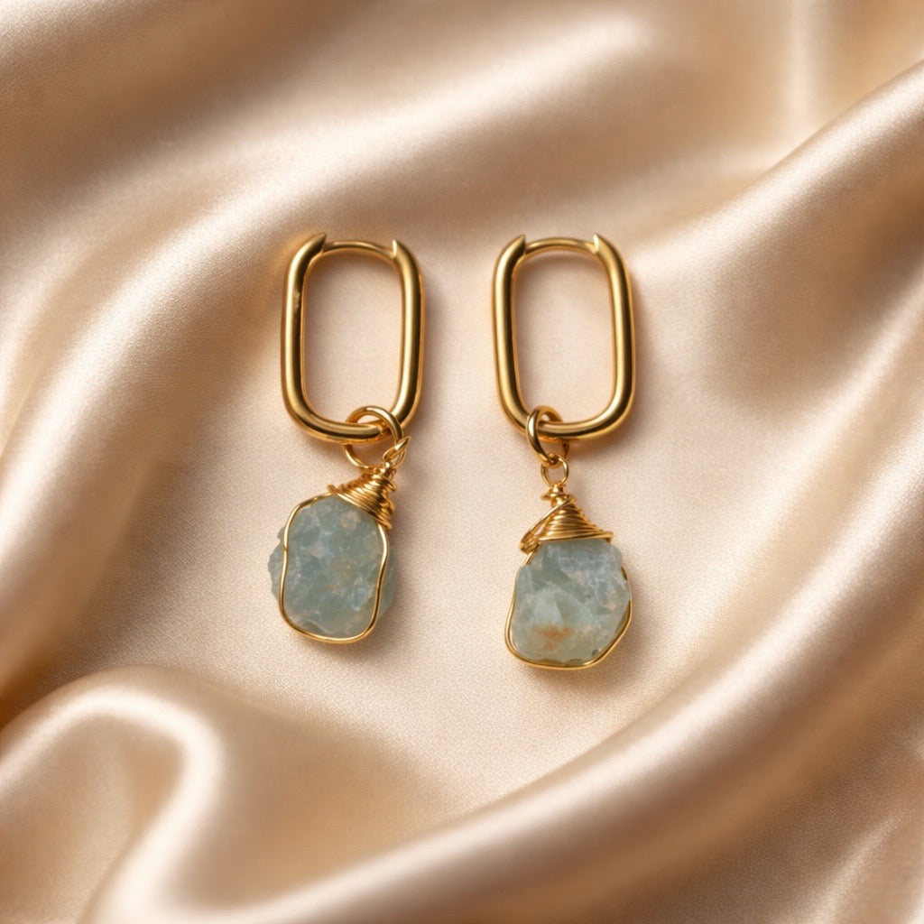 Earrings Square Hoops