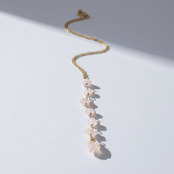 Necklace Vertical Chopped Natural Stones