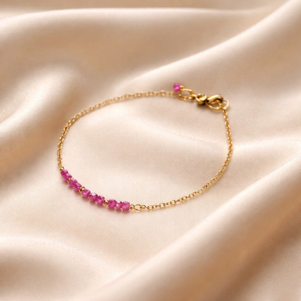 Bracelet Mini Beads in the Middle Natural Stones