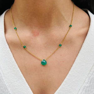 Necklace Green Garnet