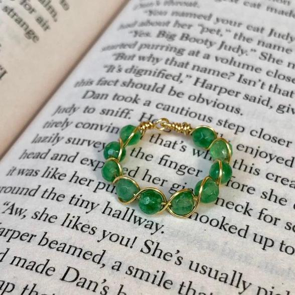 Ring Braided Natural Stones