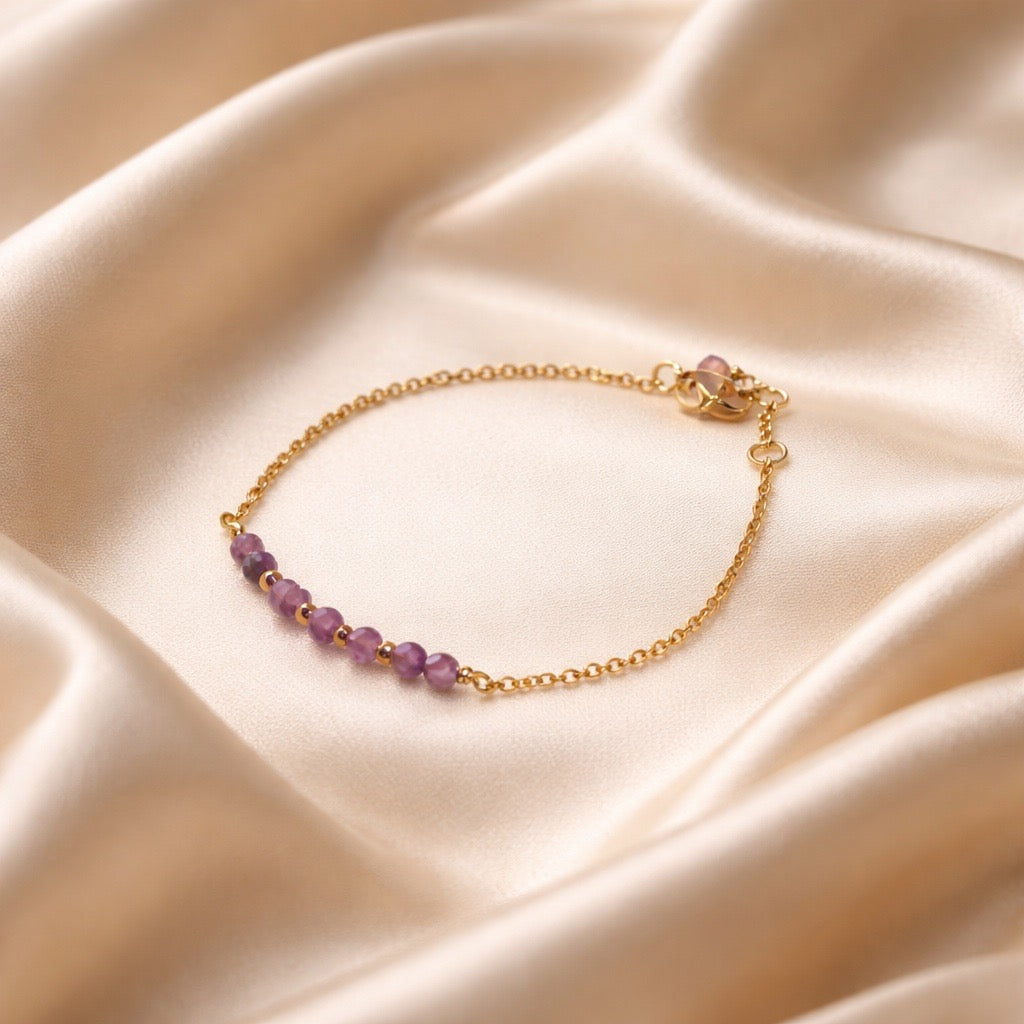 Bracelet Mini Beads in the Middle Natural Stones