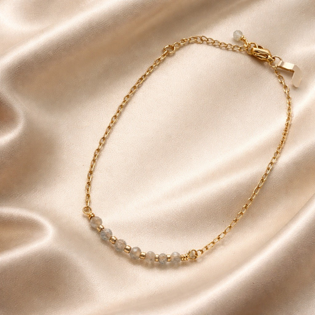 Bracelet Mini Beads in the Middle Natural Stones