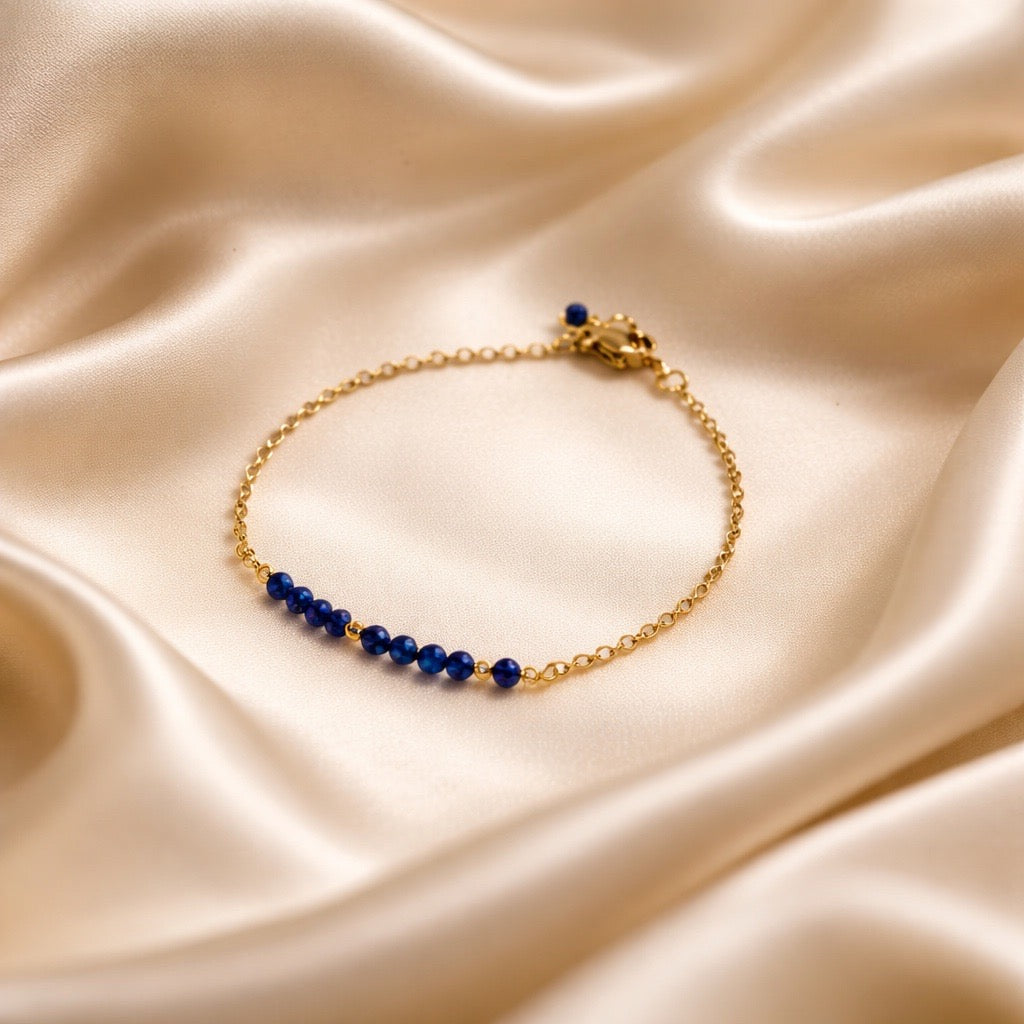 Bracelet Mini Beads in the Middle Natural Stones
