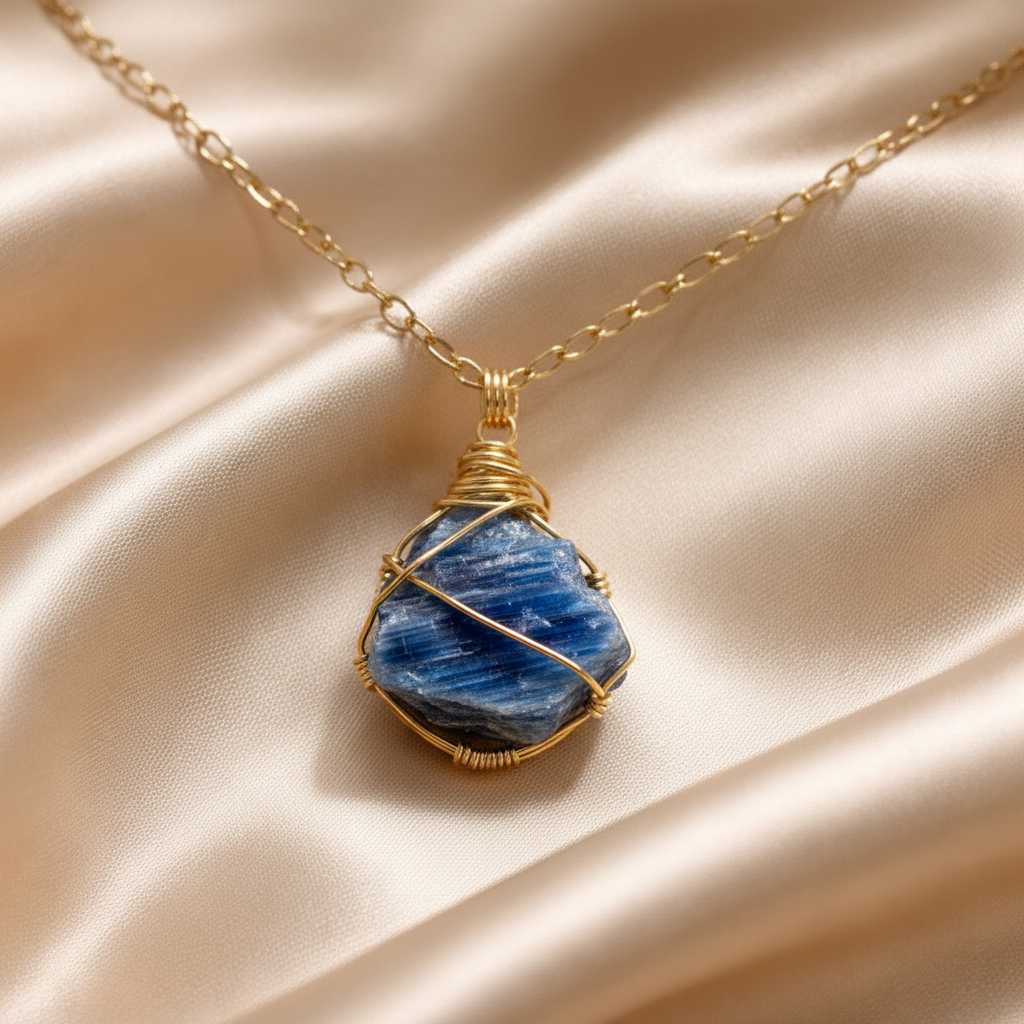 Necklace Long Natural Stones Gold