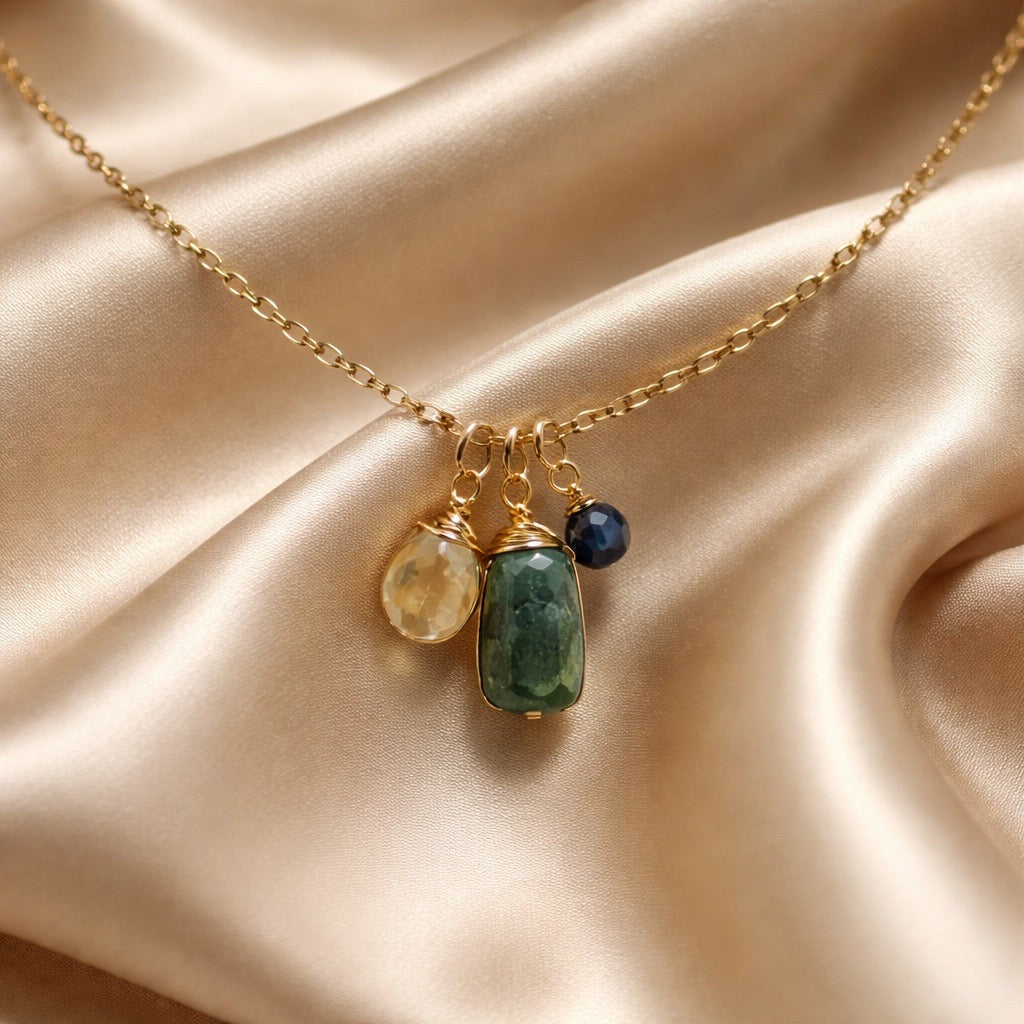 Necklace 3 Stones Zodiac Signs