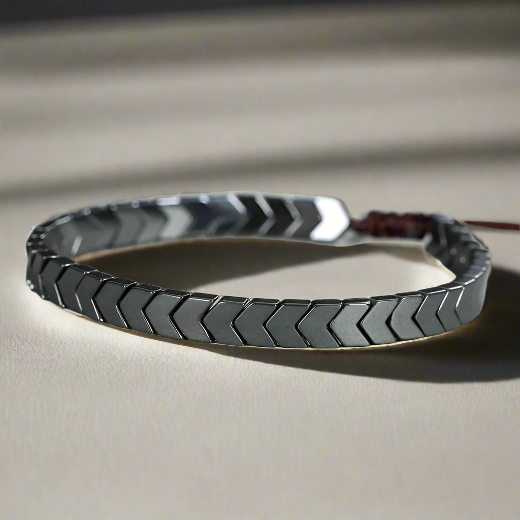 Bracelet Man Hematite Arrows