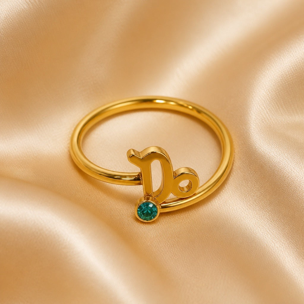 Ring Zodiac With Birthstone